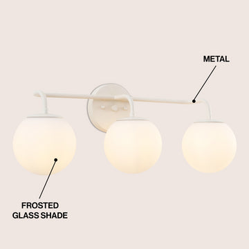 Louis Parisian Globe Metal/Frosted Glass Modern Contemporary LED Vanity